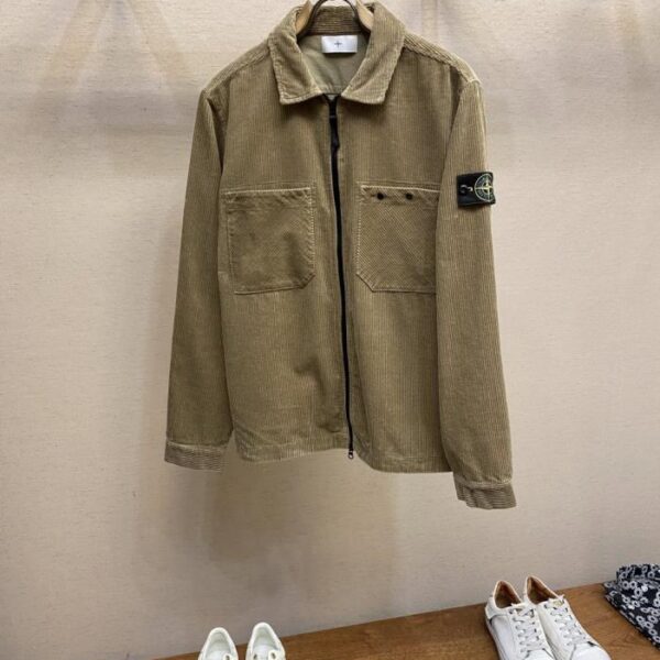 designer,replica,clothing,fake,1:1,lv,luxury,high quality Stone Island Stone Island Autumn Winter New Khaki Corduroy Jacket
