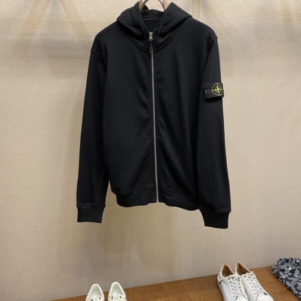 designer,replica,clothing,fake,1:1,lv,luxury,high quality Stone Island & Stone Island Sleeve Zipper Hooded Cardigan Long Sleeve Sweater Jacket-