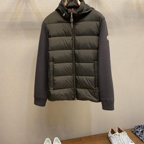 designer,replica,clothing,fake,1:1,lv,luxury,high quality Moncler front and back knitted hooded down jacket