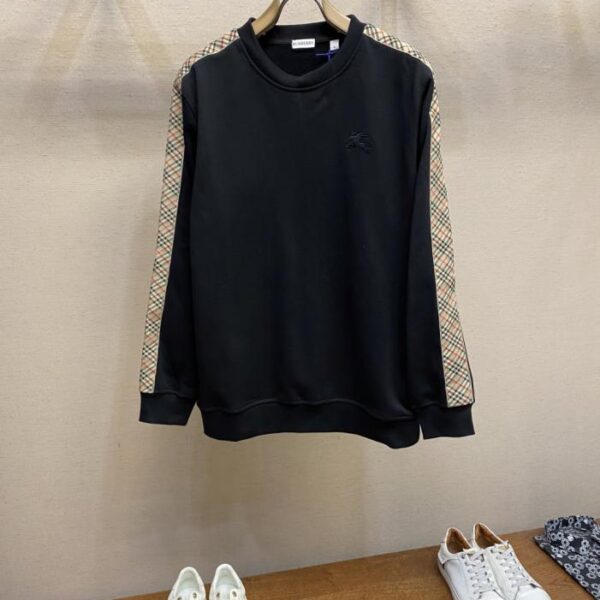 designer,replica,clothing,fake,1:1,lv,luxury,high quality Burberry Web Trim Crew Neck Sweatshirt