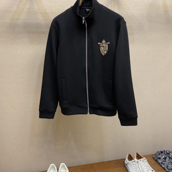 designer,replica,clothing,fake,1:1,lv,luxury,high quality Fendi Fashion Long Sleeve Stand Collar Jacket Set