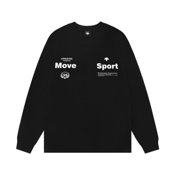 designer,replica,clothing,fake,1:1,lv,luxury,high quality DESCENTE new printed letter logo sports casual unisex long-sleeved T-shirt (J8R3K)