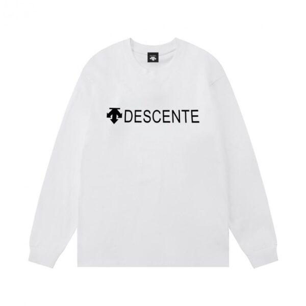 designer,replica,clothing,fake,1:1,lv,luxury,high quality DESCENTE new simple printed letter logo sports casual unisex long-sleeved T-shirt (U5EE2)