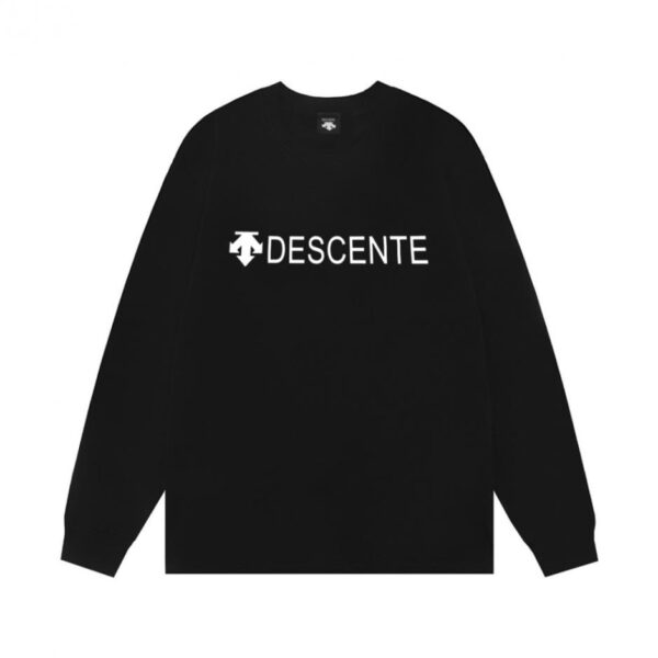 designer,replica,clothing,fake,1:1,lv,luxury,high quality DESCENTE new simple printed letter logo sports casual unisex long-sleeved T-shirt (96FF6)