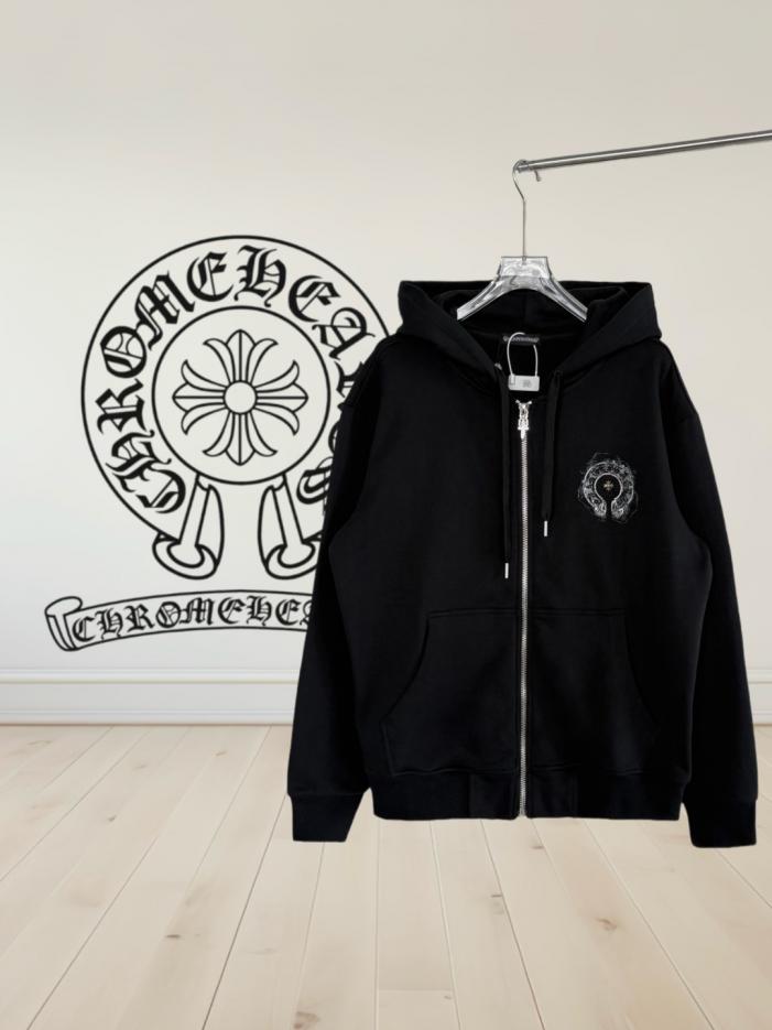 designer,replica,clothing,fake,1:1,lv,luxury,high quality Chrome Hearts embroidered horseshoe rivets watermark lettering hooded open-chest sweatshirt (I28ZL) designer,replica,clothing,fake,1:1,lv,luxury,high quality Chrome Hearts embroidered horseshoe rivets watermark lettering hooded open-chest sweatshirt (I28ZL)