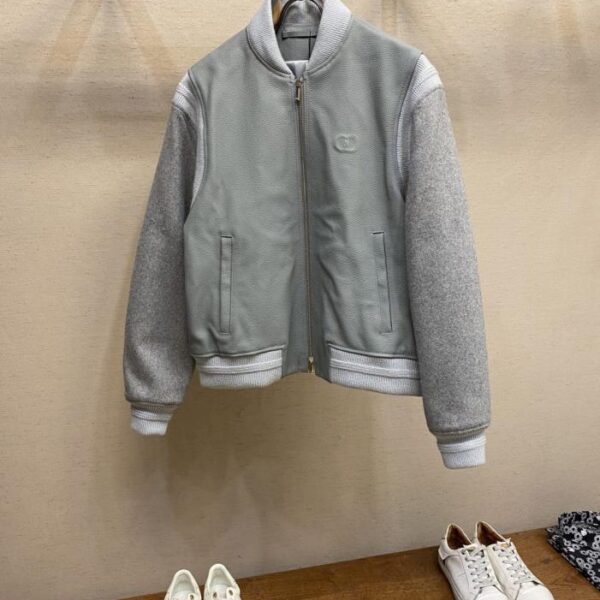 designer,replica,clothing,fake,1:1,lv,luxury,high quality Dior Autumn/Winter New Cowhide and Wool Baseball Jacket (N40V8)
