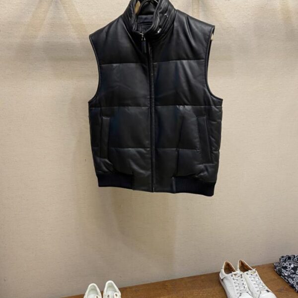 designer,replica,clothing,fake,1:1,lv,luxury,high quality Prada Leather Down Vest (WR15E)
