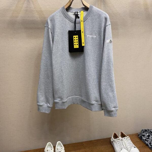 designer,replica,clothing,fake,1:1,lv,luxury,high quality Moncler Printed Crew Neck Sweatshirt (2B6OM)