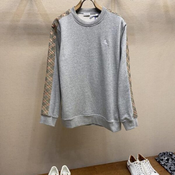 designer,replica,clothing,fake,1:1,lv,luxury,high quality Burberry Web Trim Round Neck Sweatshirt (I2773)