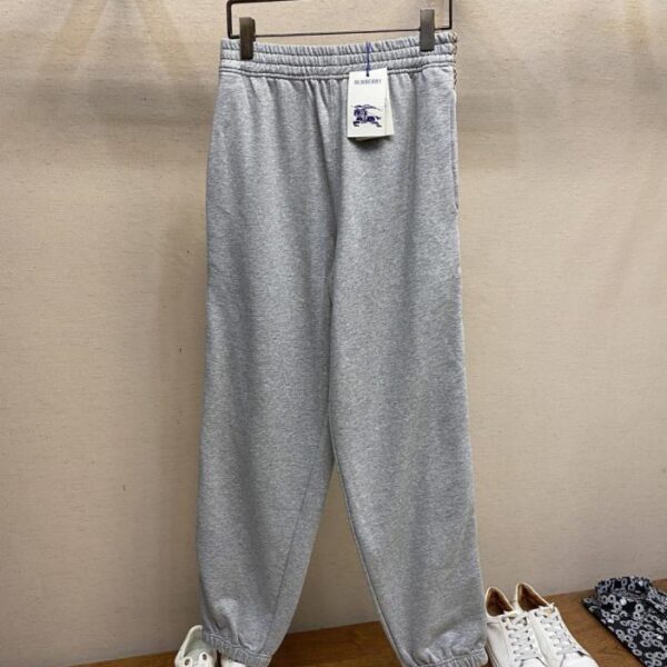 designer,replica,clothing,fake,1:1,lv,luxury,high quality Burberry Check Ribbon Embroidered Sweatpants (32ITD)