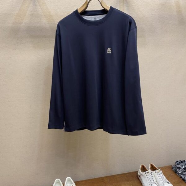 designer,replica,clothing,fake,1:1,lv,luxury,high quality BC 25 Early Autumn New Arrival BC Chest Logo Embroidered Round Neck Long Sleeve T-shirt (5AQIO)