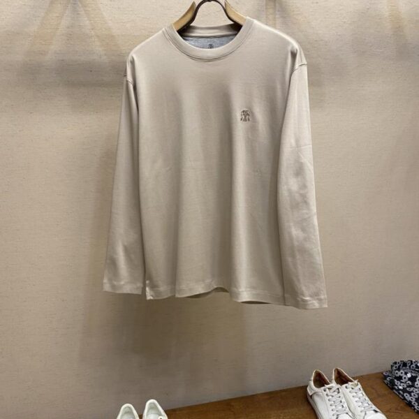 designer,replica,clothing,fake,1:1,lv,luxury,high quality BC 25 Early Fall New Arrival: BC Chest Logo Embroidered Round Neck Long Sleeve T-shirt (NWBKJ)