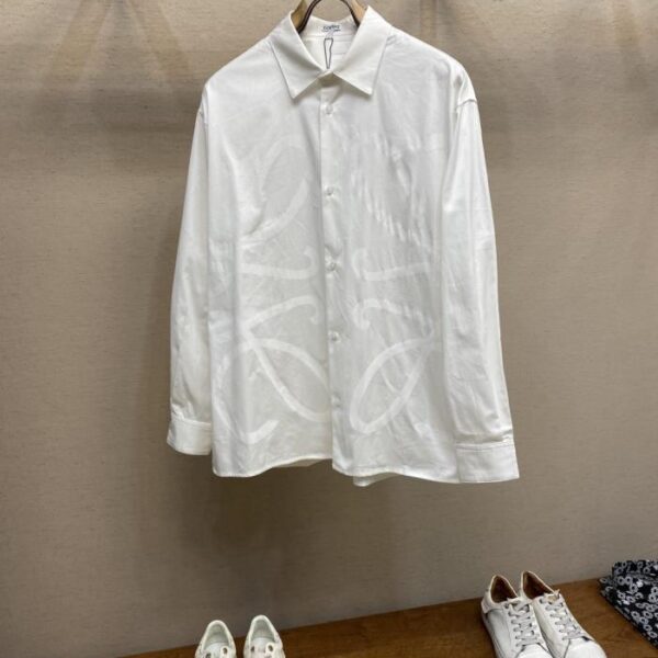 designer,replica,clothing,fake,1:1,lv,luxury,high quality Loewe Hidden Flower Logo Lapel Shirt (9NMV1)