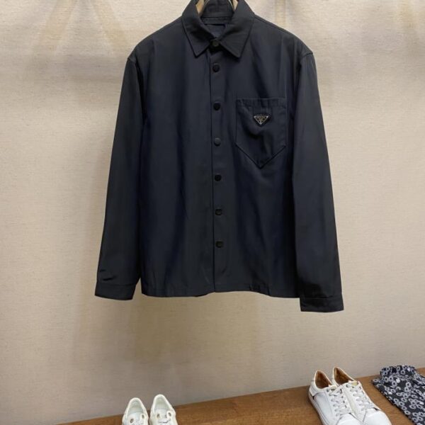 designer,replica,clothing,fake,1:1,lv,luxury,high quality Prada PD Early Spring Re-Nylon Recycled Nylon Shirt (75WF9)
