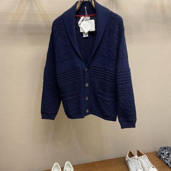 designer,replica,clothing,fake,1:1,lv,luxury,high quality Brunello Cucinelli solid collar button-down sweater (WBKJD)