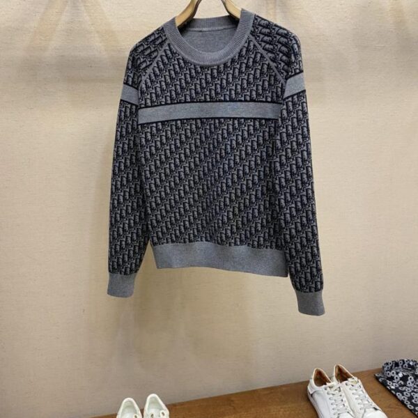 designer,replica,clothing,fake,1:1,lv,luxury,high quality Dior Autumn/Winter New Double-sided Oldsboro Jacquard Knit Sweater (DYTHW)