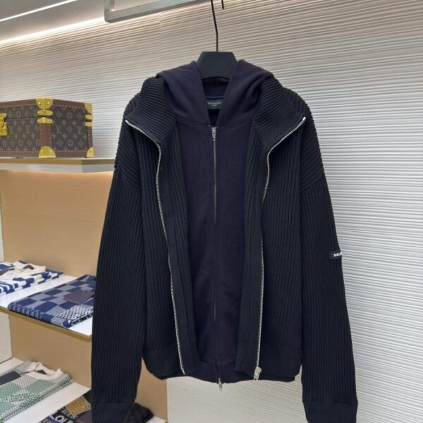 designer,replica,clothing,fake,1:1,lv,luxury,high quality Balenciaga Fake Two-Piece Zipper Cardigan Sweater (VV7L0)