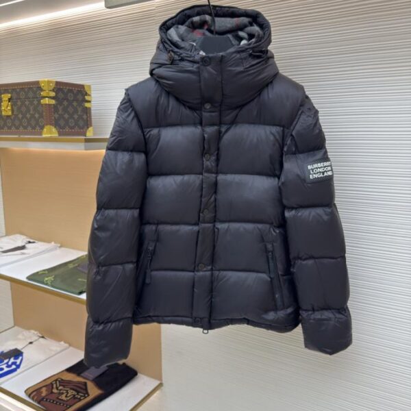 designer,replica,clothing,fake,1:1,lv,luxury,high quality Burberry detachable sleeve hooded down jacket (H8C5I)