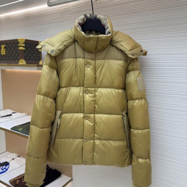 designer,replica,clothing,fake,1:1,lv,luxury,high quality Burberry patchwork sleeve hooded down jacket (WBWWH)