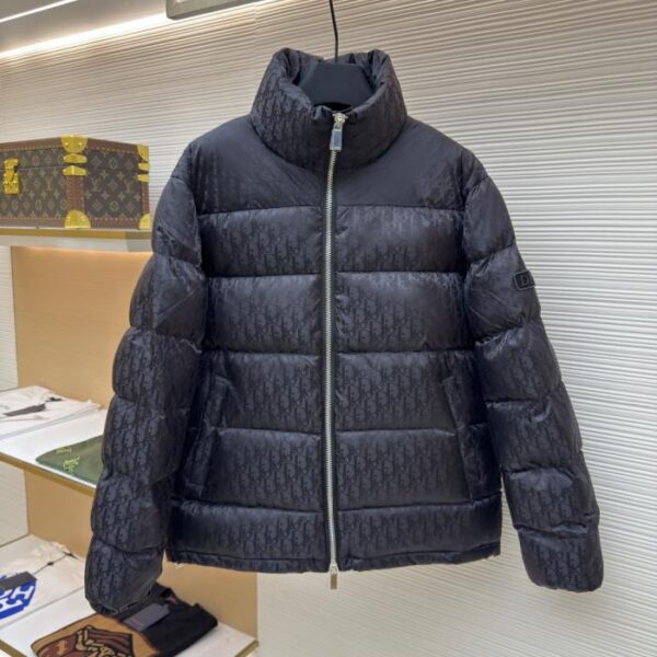 designer,replica,clothing,fake,1:1,lv,luxury,high quality Dior oblique pattern monogram stand collar down jacket (YXTPO)