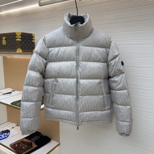 designer,replica,clothing,fake,1:1,lv,luxury,high quality Dior oblique dark pattern old flower stand collar down jacket (20IVA)