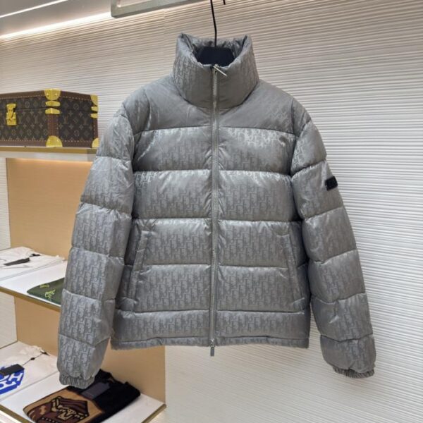 designer,replica,clothing,fake,1:1,lv,luxury,high quality Dior oblique dark pattern old flower stand collar down jacket (22BKA)