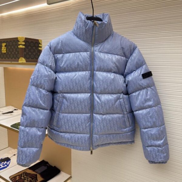 designer,replica,clothing,fake,1:1,lv,luxury,high quality Dior oblique dark pattern old flower stand collar down jacket (E403F)