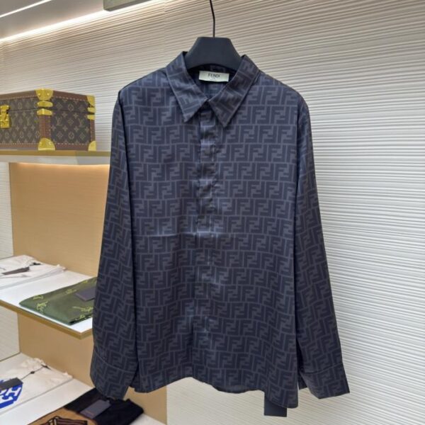 designer,replica,clothing,fake,1:1,lv,luxury,high quality Fendi all-over FF shirt (3JATR)