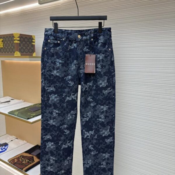 designer,replica,clothing,fake,1:1,lv,luxury,high quality Gucci all-over jacquard jeans (Q8EKD)