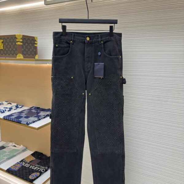 designer,replica,clothing,fake,1:1,lv,luxury,high quality LOUIS VUITTON Embossed Work Jeans (UWA8L)