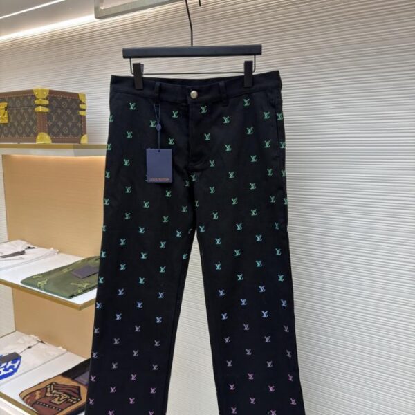 designer,replica,clothing,fake,1:1,lv,luxury,high quality LOUIS VUITTON gradient embroidered letters jeans (DGKIM)