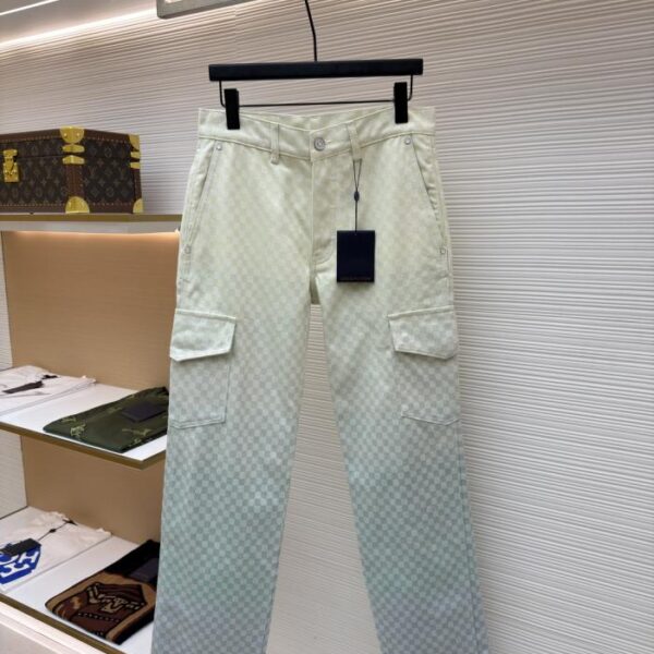 designer,replica,clothing,fake,1:1,lv,luxury,high quality LOUIS VUITTON Gradient jacquard denim overalls (YXYSW)