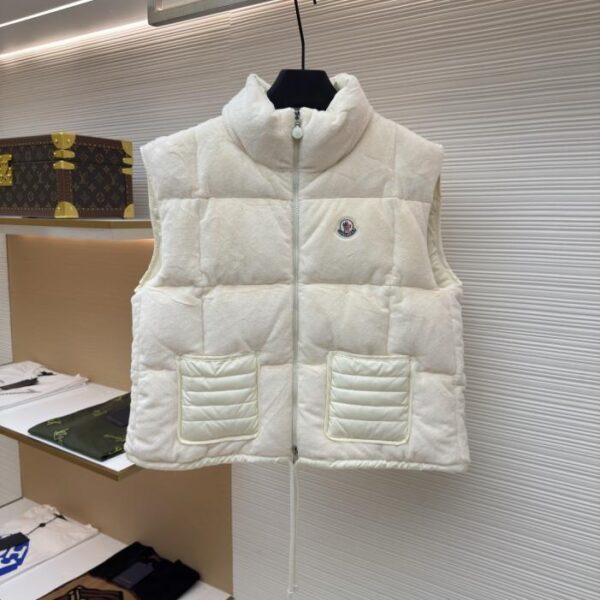 designer,replica,clothing,fake,1:1,lv,luxury,high quality MONCLER velvet patchwork vest (HRIIF)