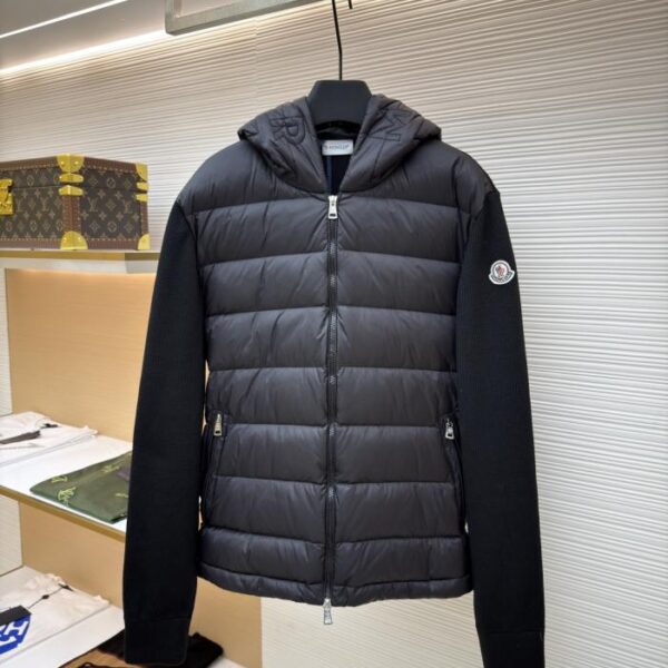 designer,replica,clothing,fake,1:1,lv,luxury,high quality MONCLER wool zipper hooded down jacket (IJW77)
