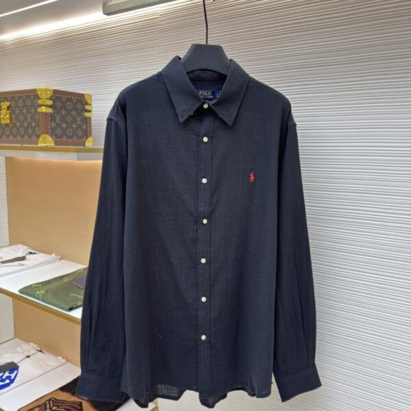 designer,replica,clothing,fake,1:1,lv,luxury,high quality Ralph Lauren embroidered linen shirt (YNNG9)