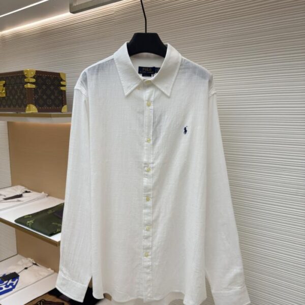 designer,replica,clothing,fake,1:1,lv,luxury,high quality Ralph Lauren embroidered linen shirt (1X8R7)