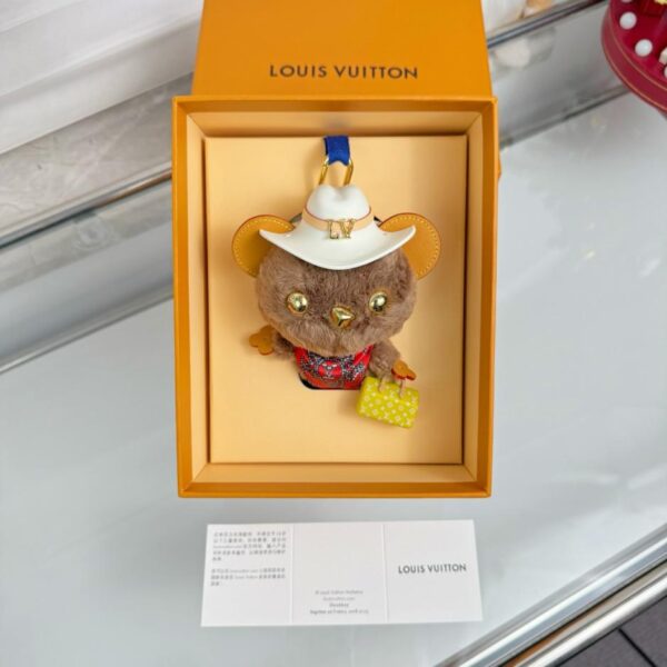 designer,replica,clothing,fake,1:1,lv,luxury,high quality Complete set of genuine packaging LV Louis Bear plush pendant bag accessories keychain bag decoration (3YI0Y)