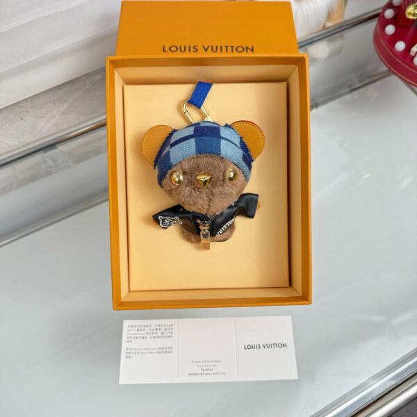 designer,replica,clothing,fake,1:1,lv,luxury,high quality Complete set of genuine packaging LV Louis Bear plush pendant bag accessories keychain bag charm (PQ)