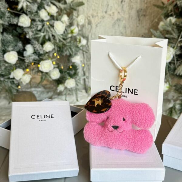designer,replica,clothing,fake,1:1,lv,luxury,high quality 8-color CELINE Arc de Triomphe puppy plush doll heart love pendant ornament (NJA26)