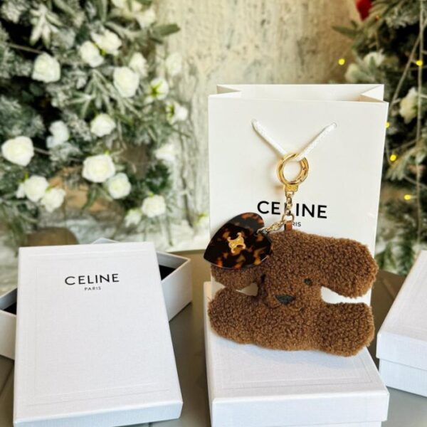 designer,replica,clothing,fake,1:1,lv,luxury,high quality 8-color CELINE Arc de Triomphe puppy plush doll heart love pendant ornament (V3Z8E)