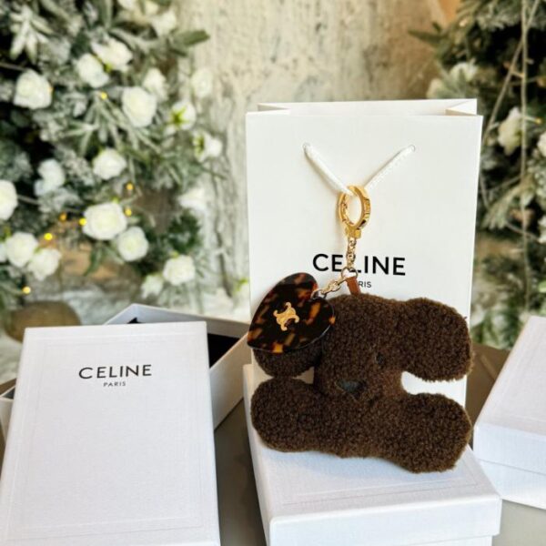 designer,replica,clothing,fake,1:1,lv,luxury,high quality 8-color CELINE Arc de Triomphe Puppy Plush Doll Heart Love Pendant Ornament (W6H2T)