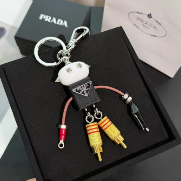 designer,replica,clothing,fake,1:1,lv,luxury,high quality Prada robot keychain pendant bag pendant (5IIFS)