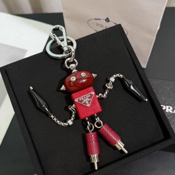 designer,replica,clothing,fake,1:1,lv,luxury,high quality Prada Robot Keychain Bag Hanger (QLBON)