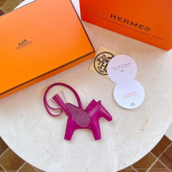 designer,replica,clothing,fake,1:1,lv,luxury,high quality HERMES Rodeo pegase bag pendant keychain hand-stitched lambskin + real lizard leather (WABD3)