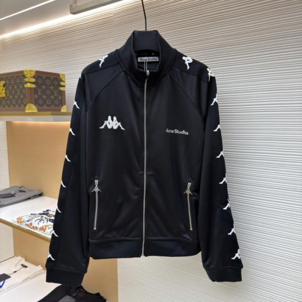 designer,replica,clothing,fake,1:1,lv,luxury,high quality Acne Studios X Kappa Logo Zip-Up Sweatshirt (IW2D0)