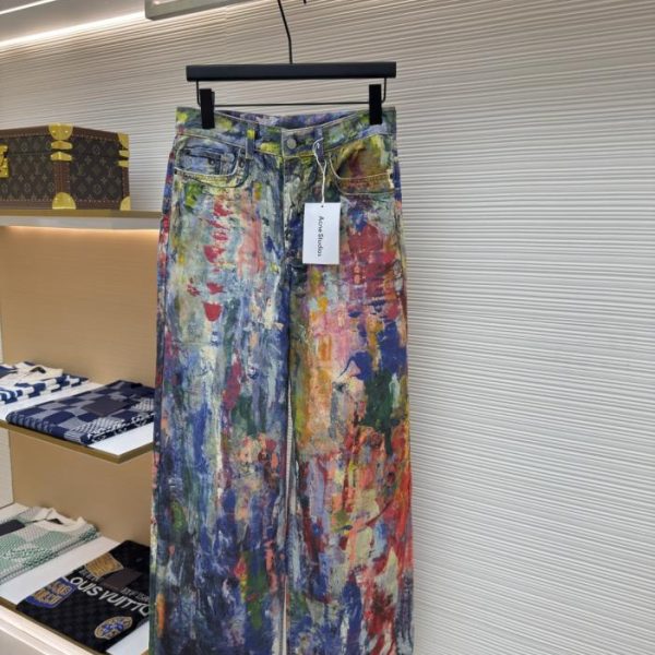 designer,replica,clothing,fake,1:1,lv,luxury,high quality Acne Studios paint print jeans (4CO85)