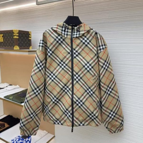 designer,replica,clothing,fake,1:1,lv,luxury,high quality BURBERRY double-sided jacket with diagonal plaid embroidery (4LD17)
