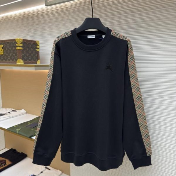 designer,replica,clothing,fake,1:1,lv,luxury,high quality BURBERRY Web-trimmed round-neck sweatshirt (GKDF7)