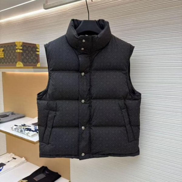 designer,replica,clothing,fake,1:1,lv,luxury,high quality Chrome Hearts Dark Jacquard Down Vest (3QB23)