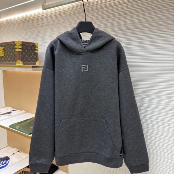 designer,replica,clothing,fake,1:1,lv,luxury,high quality Fendi FF lined hooded sweatshirt (MCGWN)